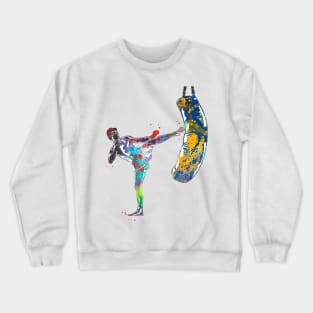 Kickbox Male Martial Artist Crewneck Sweatshirt